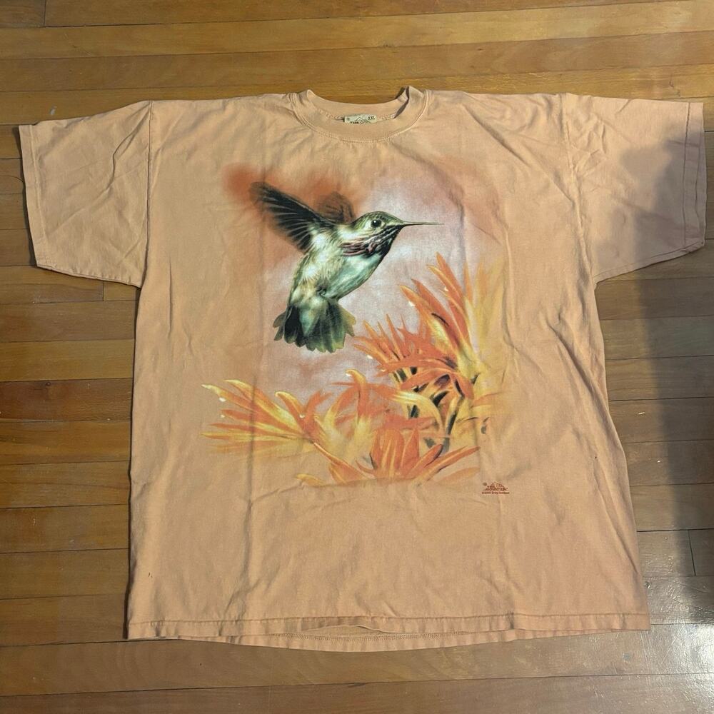 Vintage The Mountain Unisex Size XXL Graphic Tee T Shirt Hummingbird FLAW